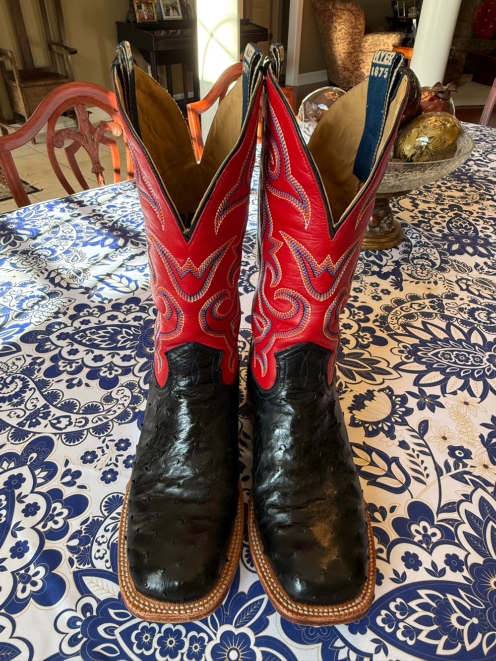 Hyer “Jetmore” full quill Ostrich cowboy boots - size 8.5D